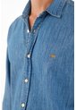 Tennis Camisa Para Hombre En Poliéster Azul Rayas Fit Relajado de Tennis