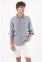 Tennis Camisas Entero Manga Larga Con Detalle Fruncido Para Hombre de Tennis
