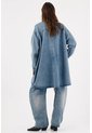 Tennis Chaqueta Oversize Con Bajo Asimétrico En Denim Azul Para Mujer de Tennis