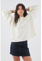 Tennis Buzo Para Mujer Algodón Crudo Corte Relajado Con Hombro Caído de Tennis