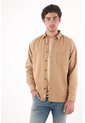 Tennis Camisa Relajada Con Bolsillo Cuadrado En Algodón Camel Para Hombre de Tennis