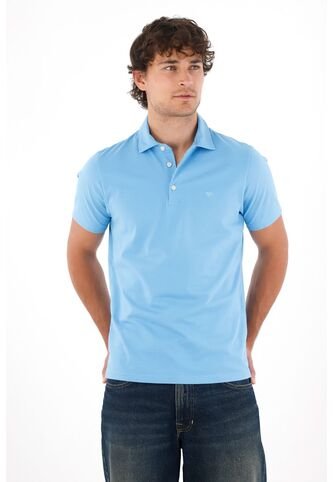 Tennis Polo Azul Con Raqueta Para Hombre Tennis
