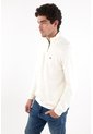 Tennis Buzo Para Hombre De Algodón Blanco Crudo Fit Clásico Con Bordado De Raquetas de Tennis