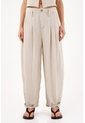 Tennis Pantalón Wide Leg Con Pinzas Frontales En Beige Para Mujer de Tennis