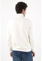 Tennis Buzo Para Hombre De Algodón Blanco Crudo Fit Clásico Con Bordado De Raquetas de Tennis