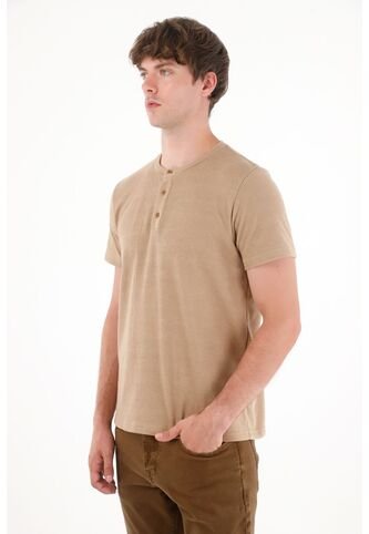 Camiseta En Tela Tejida Café Para Hombre Tennis