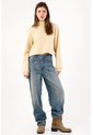 Tennis Buzo Cropped Holgado Con Cuello Alto Acanalado De Algodón Beige Para Mujer de Tennis