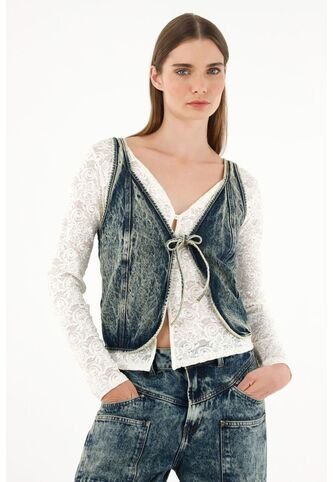 Tennis Chaleco En Denim Para Mujer Tennis