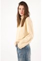 Tennis Buzo Cropped Holgado Con Cuello Alto Acanalado De Algodón Beige Para Mujer de Tennis