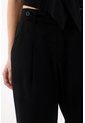Tennis Pantalón De Tela Fluida Semi Ajustada Negro Para Mujer de Tennis