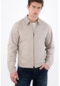 Tennis Abrigo Fit Recto Con Cuello Camisero Limpio De Algodón Beige Para Hombre de Tennis