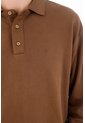 Tennis Buzo Regular Fit Con Cuello Polo Y Botones En Algodón Café Para Hombre de Tennis