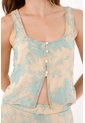 Tennis Blusa Fit Relajado Con Textura Floral En Verde Menta Para Mujer de Tennis