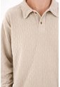 Tennis Buzo Fit Regular Con Textura En Beige Para Hombre de Tennis