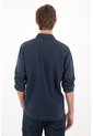 Tennis Camisa Regular Fit Con Botones Contraste En Algodón Azul Marino Para Hombre de Tennis