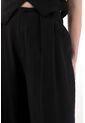 Tennis Pantalón Wide Leg Con Tablas Negro Para Mujer de Tennis