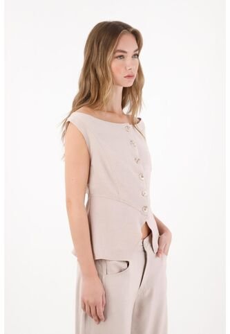 Tennis Chaleco Con Escote Bandeja Crudo Para Mujer Tennis