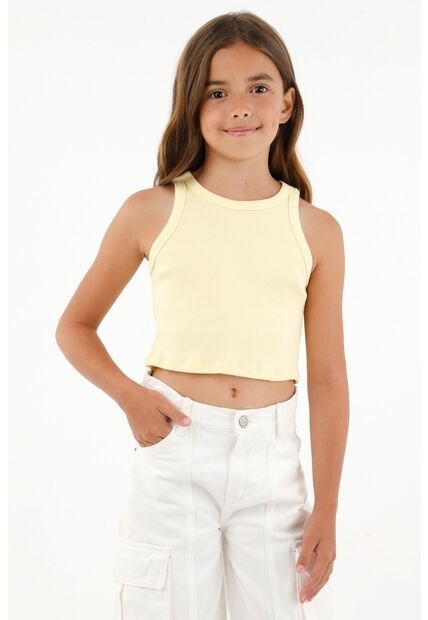 Camiseta Amarilla Tipo Esqueleto Para Niña