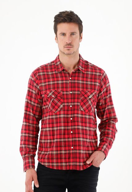Camisa Tipo Leñadora Roja Para Hombre