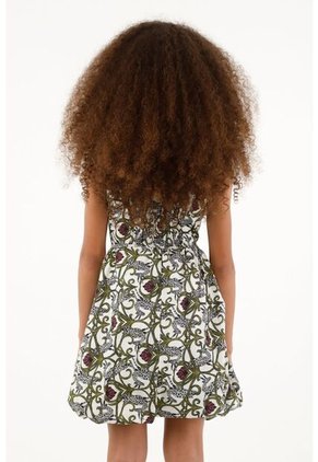 Vestido Corto Estampado Para Niña