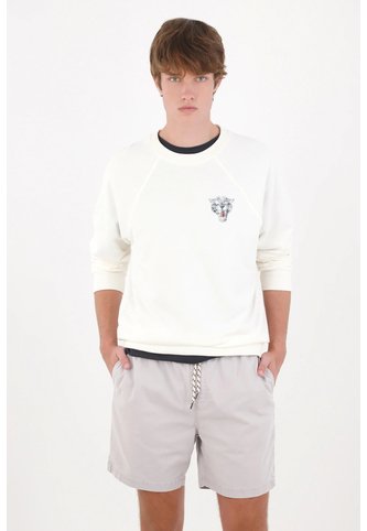 Tennis Bermuda Regular Fit Con Cintura Elástica Y Cordón Bicolor De Algodón Gris Claro Para Hombre Tennis