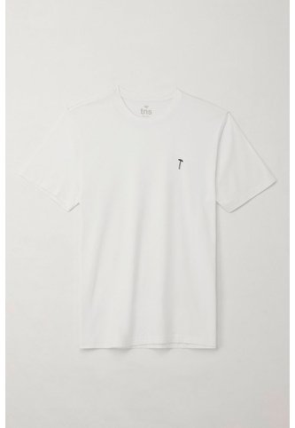 Tennis Camiseta Básica De Silueta Regular Blanca Para Hombre Tennis