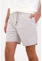 Tennis Bermuda Regular Fit Con Cintura Elástica Y Cordón Bicolor De Algodón Gris Claro Para Hombre de Tennis