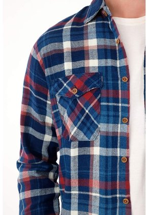 Tennis Camisa Manga Larga Con Diseño A Cuadros Multicolor Con Textura Lisa Para Hombre