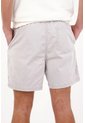 Tennis Bermuda Regular Fit Con Cintura Elástica Y Cordón Bicolor De Algodón Gris Claro Para Hombre de Tennis