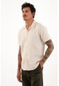 Tennis Camisa Resort Con Tela Texturizada Crudo Para Hombre de Tennis