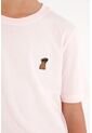 Camiseta Con Bordado Localizado Rosada Para Niño de Tennis