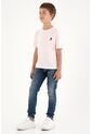 Camiseta Con Bordado Localizado Rosada Para Niño de Tennis