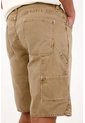 Tennis Bermuda Cargo De Fit Recto Con Detalle Lateral En Algodón Caqui Para Hombre de Tennis