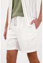Tennis Bermuda Chino De Ajuste Relajado Con Cordón Bicolor En Algodón Blanco Para Hombre de Tennis