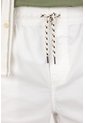 Tennis Bermuda Chino De Ajuste Relajado Con Cordón Bicolor En Algodón Blanco Para Hombre de Tennis