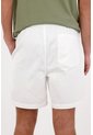 Tennis Bermuda Chino De Ajuste Relajado Con Cordón Bicolor En Algodón Blanco Para Hombre de Tennis