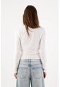 Tennis Camiseta Slim Con Textura Floral Translúcida De Poliéster Blanco Para Mujer de Tennis