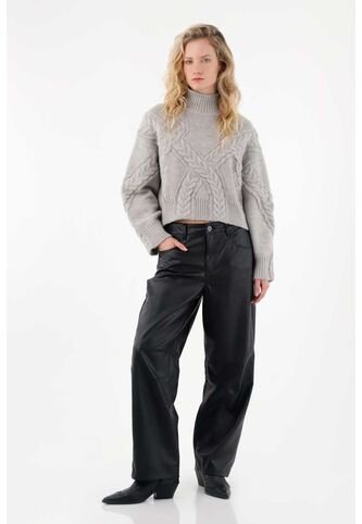 Tennis Buzo Con Tejido Trenzado Gris Para Mujer Tennis