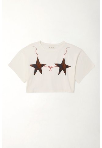 Camiseta Boxy Fit Estampada Crudo Para Mujer Tennis