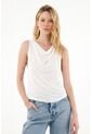 Camiseta Con Cuello Drapeado Crudo Para Mujer de Tennis