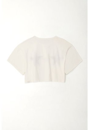 Camiseta Boxy Fit Estampada Crudo Para Mujer