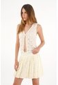 Tennis Chaleco Con Textura Y Transparencia Crudo Para Mujer de Tennis