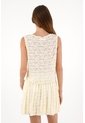 Tennis Chaleco Con Textura Y Transparencia Crudo Para Mujer de Tennis