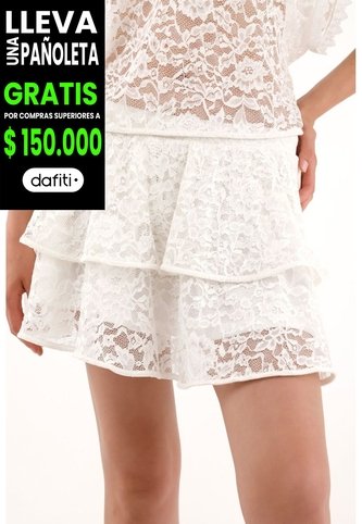 Tennis Falda En Encaje Con Boleros Para Mujer Tennis