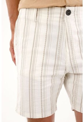 Tennis Bermuda Chino Con Diseño A Rayas Para Hombre