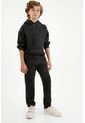 Buzo Tipo Hoodie Negro Para Niño de Tennis