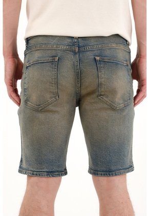 Tennis Bermuda En Denim Azul Para Hombre