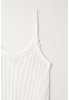 Tennis Camiseta De Tiras Ajustada Blanca Para Mujer