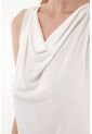 Camiseta Con Cuello Drapeado Crudo Para Mujer de Tennis