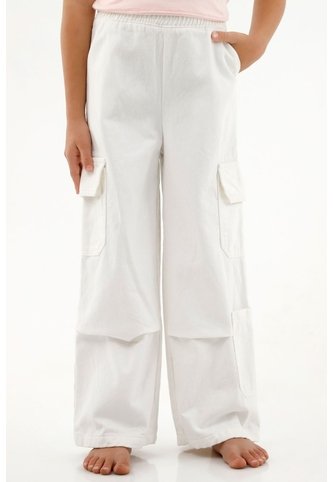 Pantalón Crudo Tipo Cargo Para Niña Tennis
